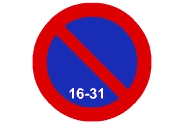 R-308d. Estacionamiento prohibido la segunda quincena