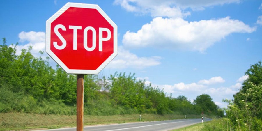 la señal de stop