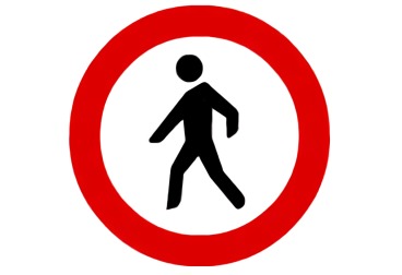 señal R-116 Entrada prohibida a peatones