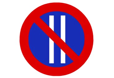 seÃ±al R-308b Estacionamiento prohibido los dÃ­as pares