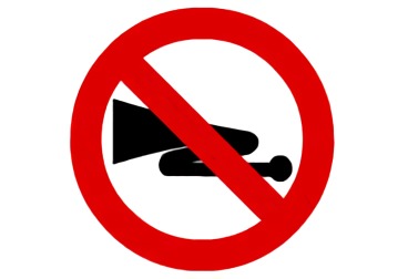 señal R-310 Advertencias acústicas prohibidas
