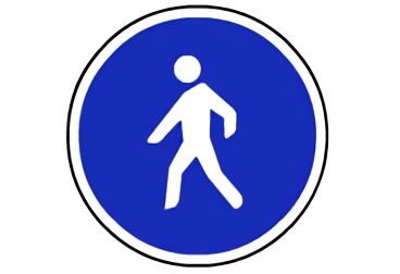 señal R-410 Camino reservado para peatones