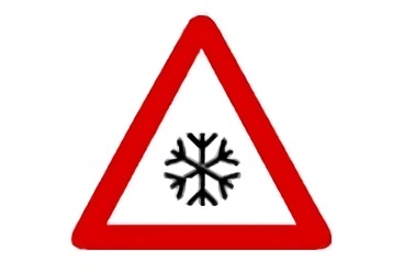 señal P-34 Pavimento deslizante por hielo o nieve