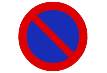 señal R-308 Estacionamiento prohibido