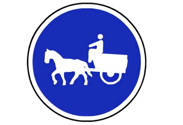 señal R-408 Camino para vehículos de tracción animal
