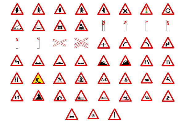significado de todas las señales de peligro o advertencia de peligro