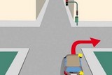 El vehículo de la imagen quiere cambiar de dirección a la derecha, ¿está obligado a detenerse?