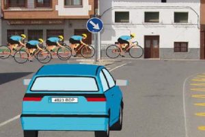 En esta intersección, ¿debe ceder el paso a los ciclistas?