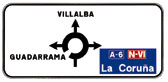 Cuando llegue con su ciclomotor a la glorieta indicada por esta señal, ¿podrá tomar la vía AP-6 con dirección A Coruña?